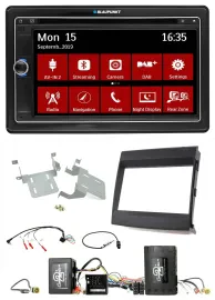 Blaupunkt Lenkrad DAB TMC 2DIN USB Bluetooth Navigation für Porsche Cayenne Soun