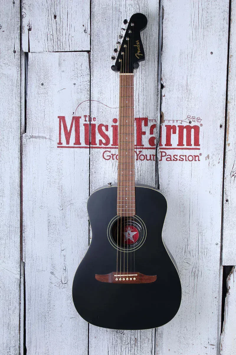 Электроакустическая гитара Fender Joe Strummer Campfire Matte Black с чехлом