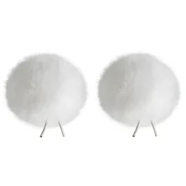 Bubblebee Industries Twin Windbubbles Windshields for 3-4mm Mic, Size 1, White