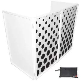 ProX XF-SDOTSX2 Polka Dots Black on White Party DJ Facade Scrims Pair idjnow