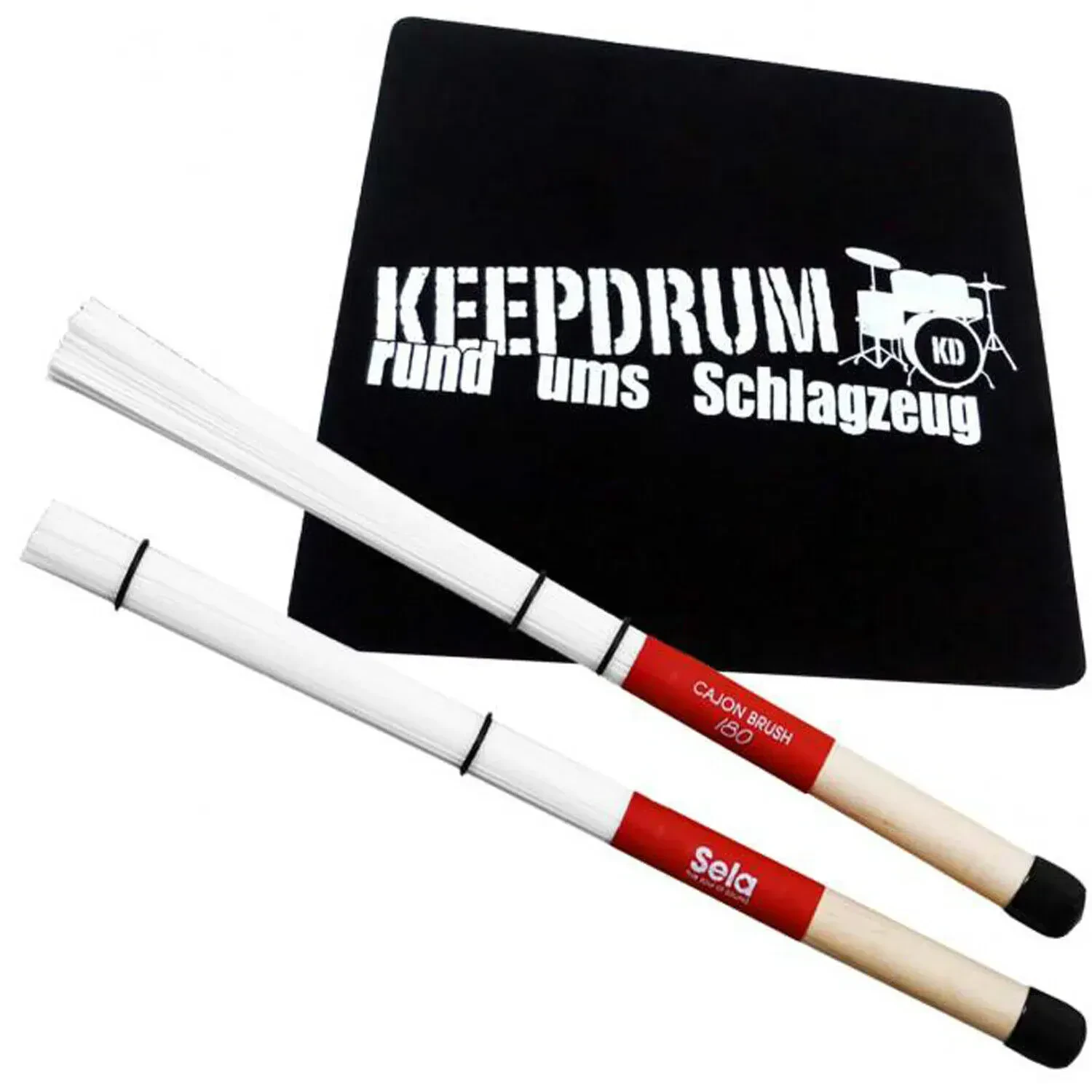 Щетки для кахона Sela SE035 с ковриком