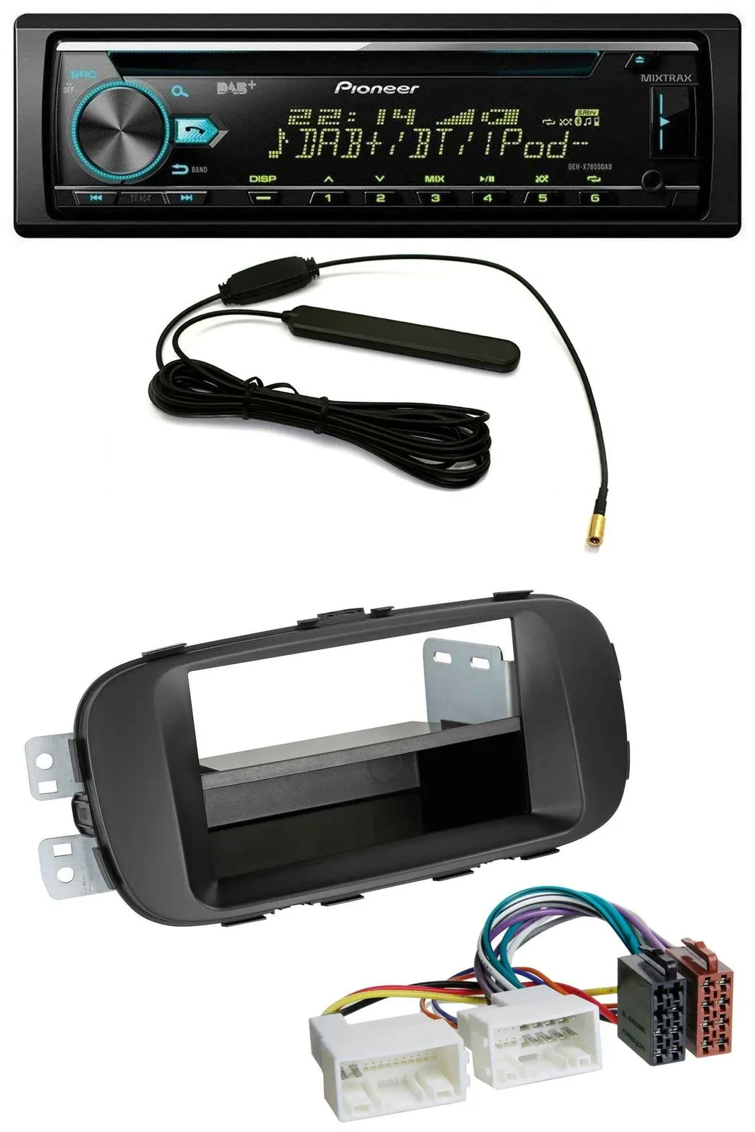 Автомагнитола Pioneer CD/MP3, USB, AUX, DAB, черный, для Kia Soul (PS, с 2014)