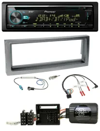 Автомагнитола для Citroen C5 (с 2005) Pioneer DAB, CD, USB, Bluetooth, серо-металлик, поддержка управления на руле