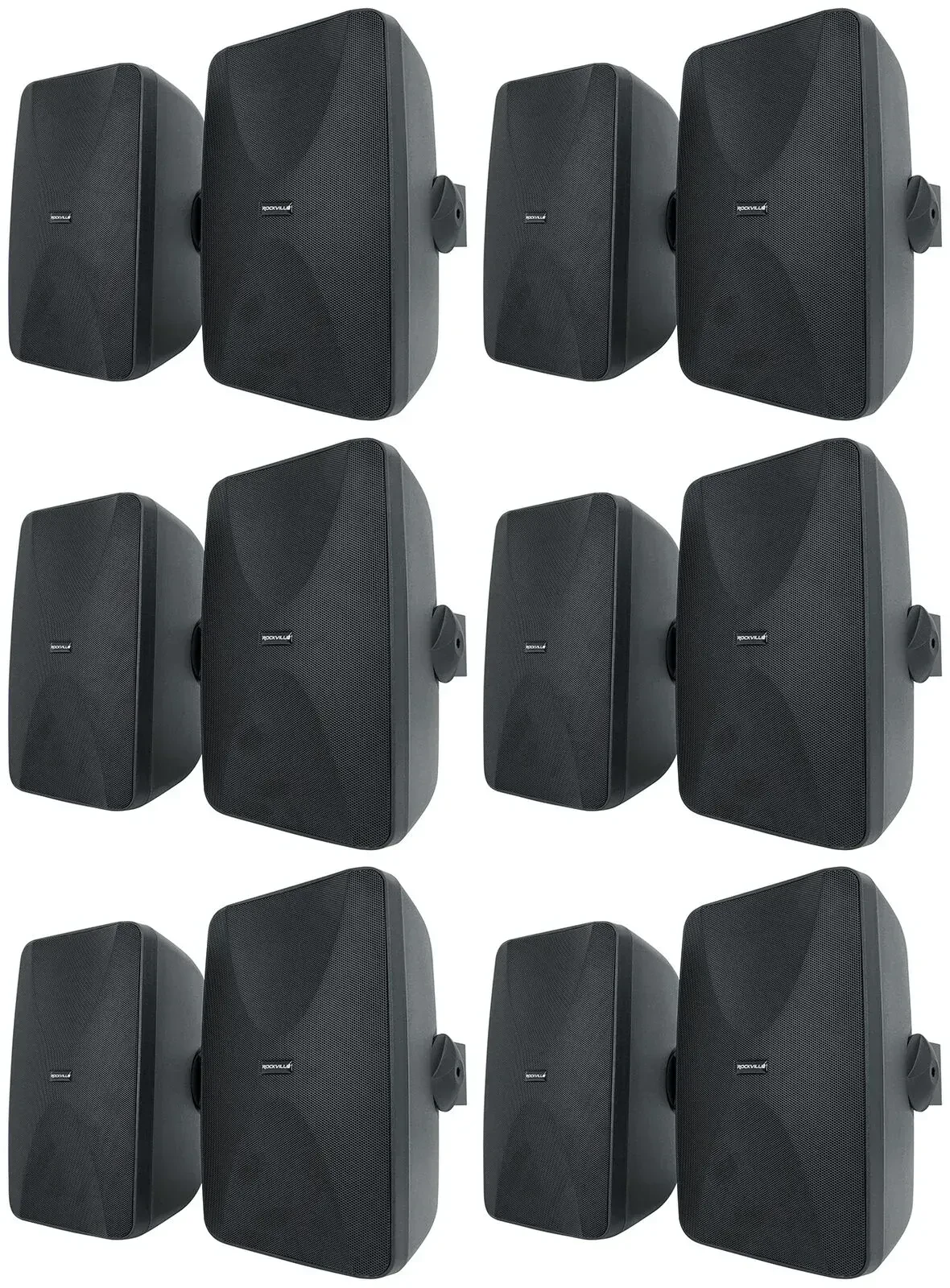 Настенная акустика Rockville WET-6525B Black 6.5" 40W (12 штук)