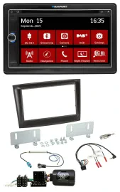 Blaupunkt Lenkrad DAB TMC 2DIN USB Bluetooth Navigation für Fiat Doblo ISO Can-B