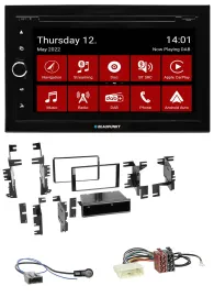 Автомагнитола Blaupunkt 2DIN MP3/DVD Bluetooth DAB USB для Nissan Versa/Tiida C11