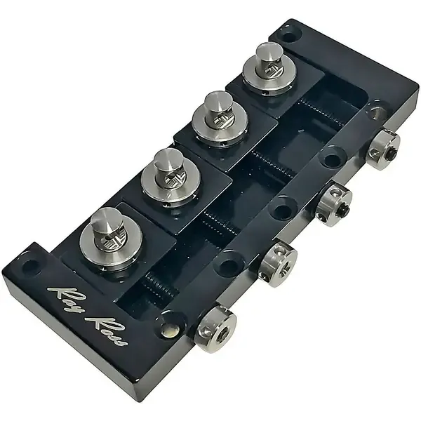 Бридж для бас-гитары Ray Ross Saddle-less 4-String Bass Bridge Black