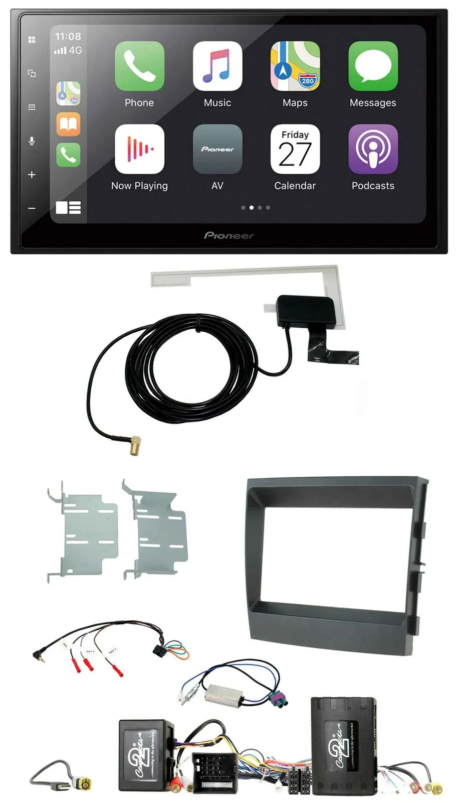 Pioneer USB Lenkrad 2DIN Bluetooth DAB Autoradio für Porsche Panamera Soundsyste