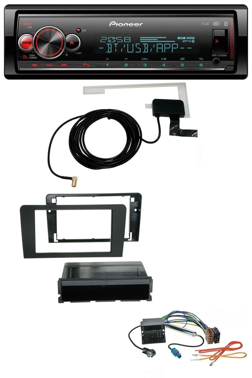 Автомагнитола для Audi A3 8P (2003–2012) Pioneer Bluetooth, DAB, USB, MP3, Quadlock, Symphony
