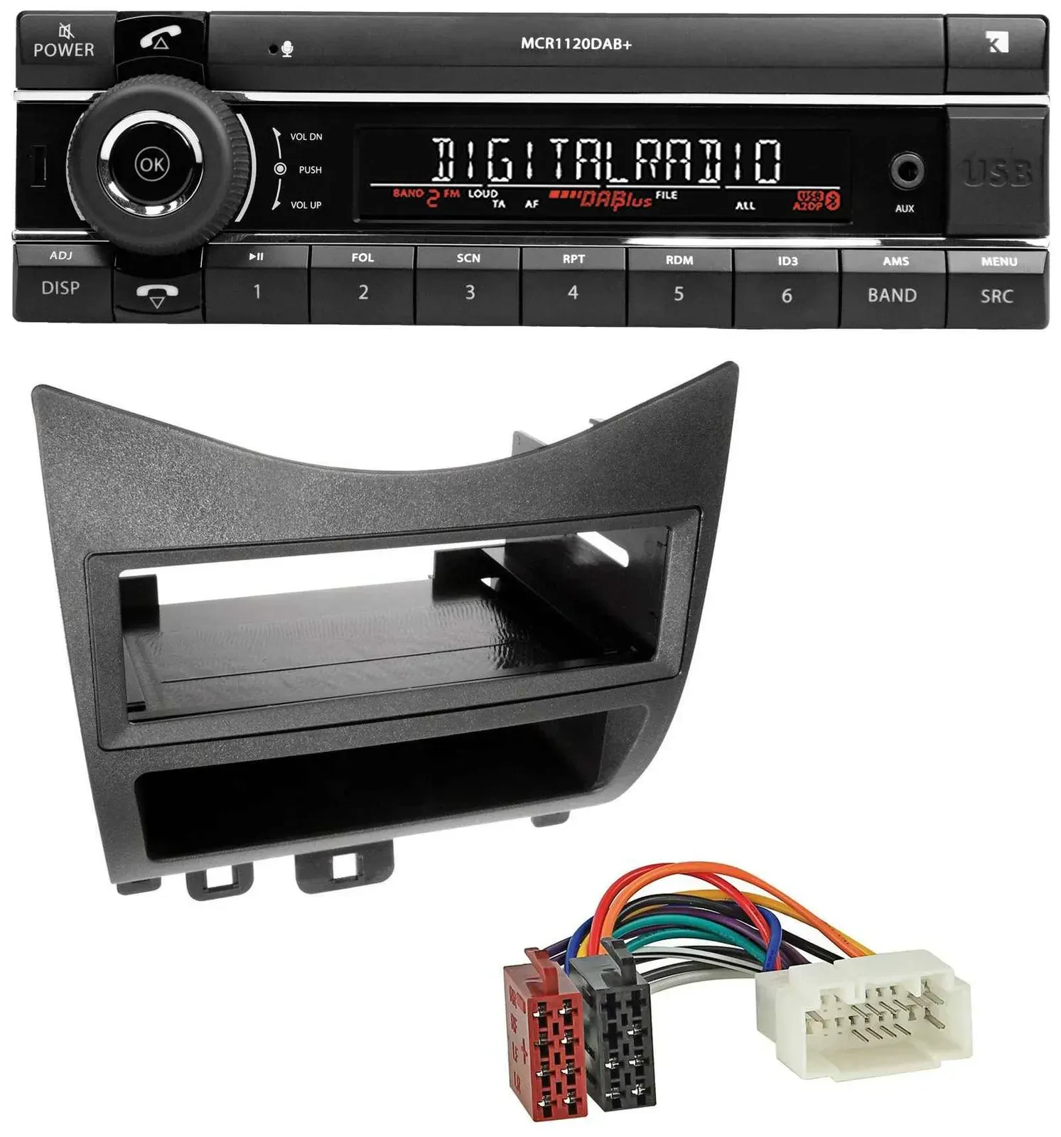 Автомагнитола для Honda Accord (2003–2007) Kienzle Bluetooth, MP3, USB, DAB
