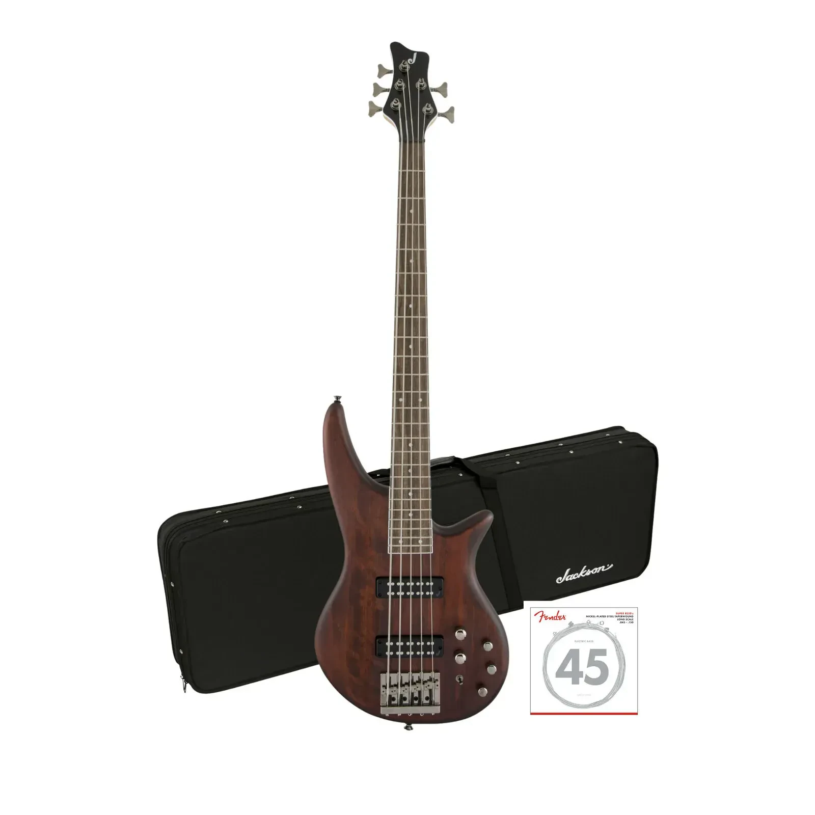 Jackson JS Series Spectra 5 String Electric Guitar Brown w Gig Bag and Strings