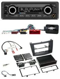 Автомагнитола для Mazda 3 Blaupunkt Bluetooth, USB, MP3, поддержка кнопок на руле, CAN-Bus (2009–2013)