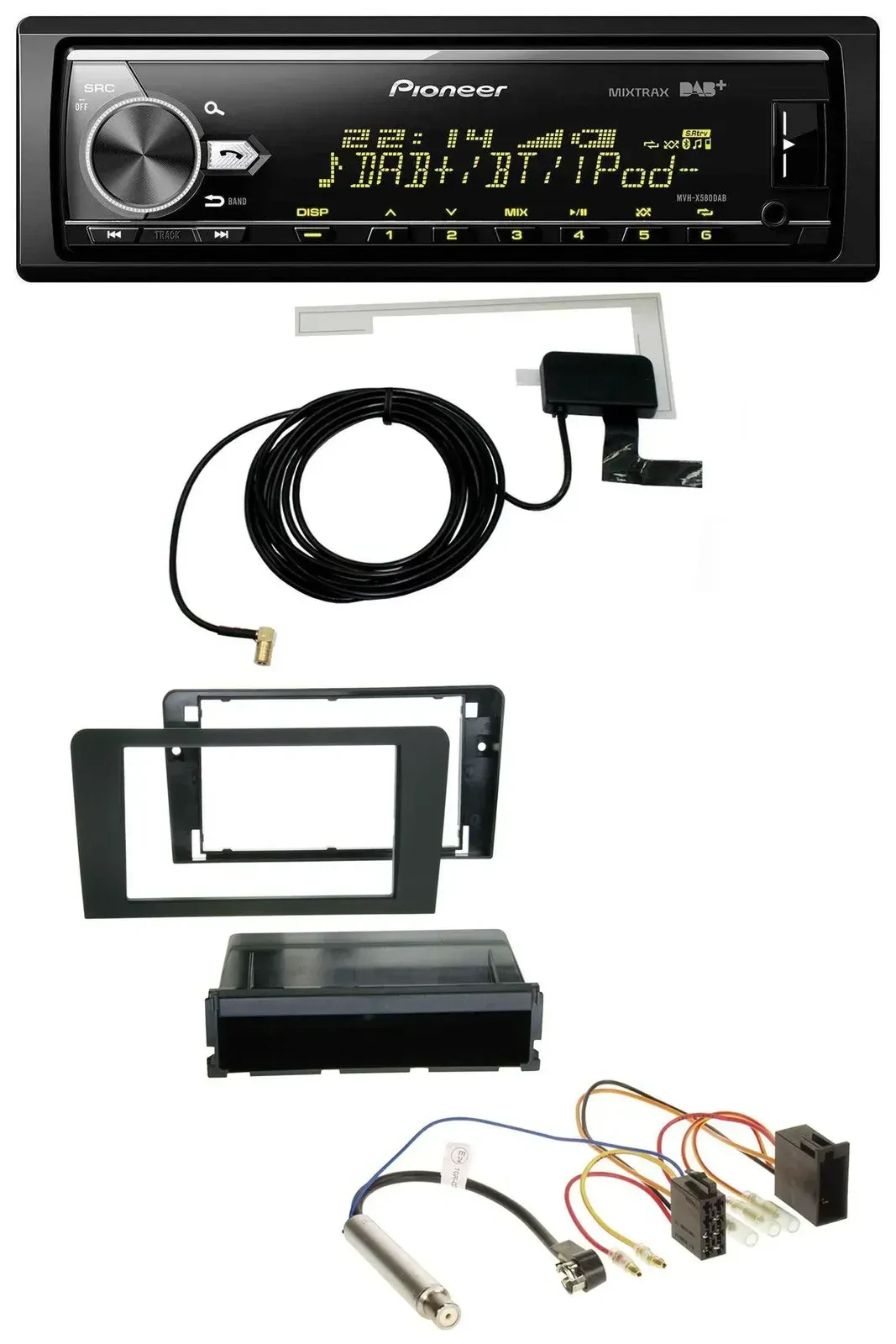 Автомагнитола для Audi A3 (8P, 2003–2006) Pioneer Bluetooth, DAB, USB, MP3, ISO