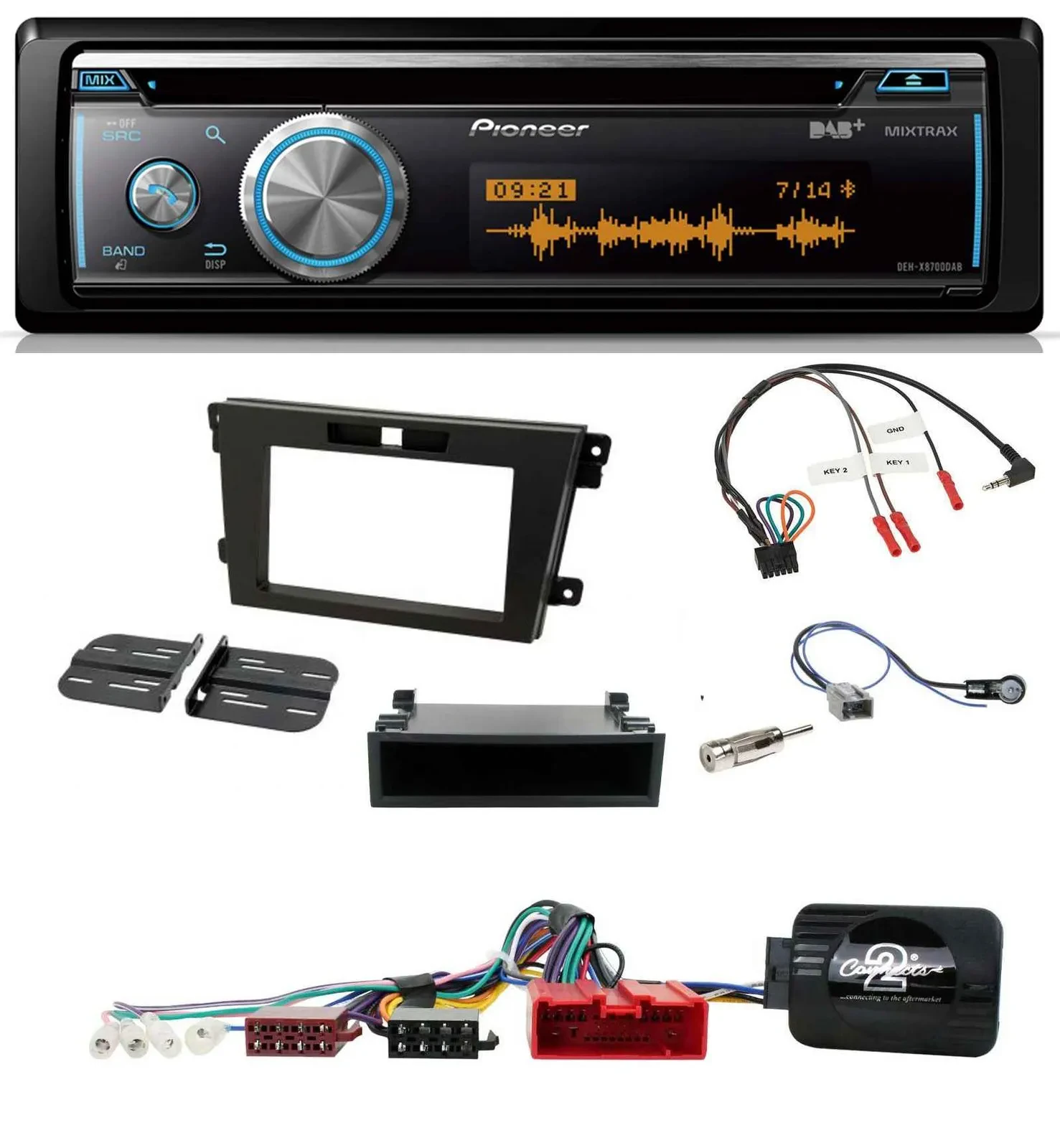 Pioneer Lenkrad DAB USB CD Bluetooth Autoradio für Mazda CX-7 2008-2010