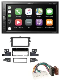 Pioneer USB MP3 DAB 2DIN Bluetooth Autoradio für Toyota Corolla 2009-2013 silber