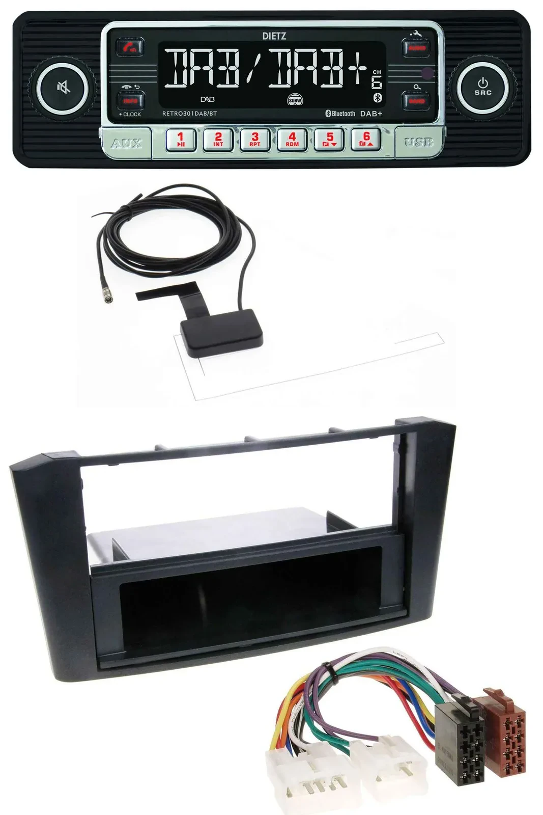 Dietz DAB Bluetooth USB MP3 Autoradio für Toyota Avensis T25 (2003-2009)