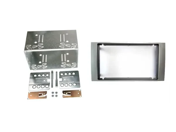 Einbaurahmen Set Doppel DIN Autoradio für Ford Fusion Focus Fiesta 2004-2013 sil