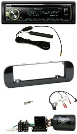 Pioneer MP3 USB CD DAB Lenkrad Autoradio für Fiat Panda 12-20 schwarz glänzend