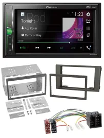 Pioneer 2DIN MP3 DAB USB Bluetooth Autoradio für Iveco Daily 06-14 dunkelgrau