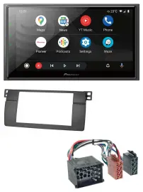 Pioneer USB 2DIN DAB MP3 Bluetooth Autoradio für BMW 3er E46 mit großem Navi Run