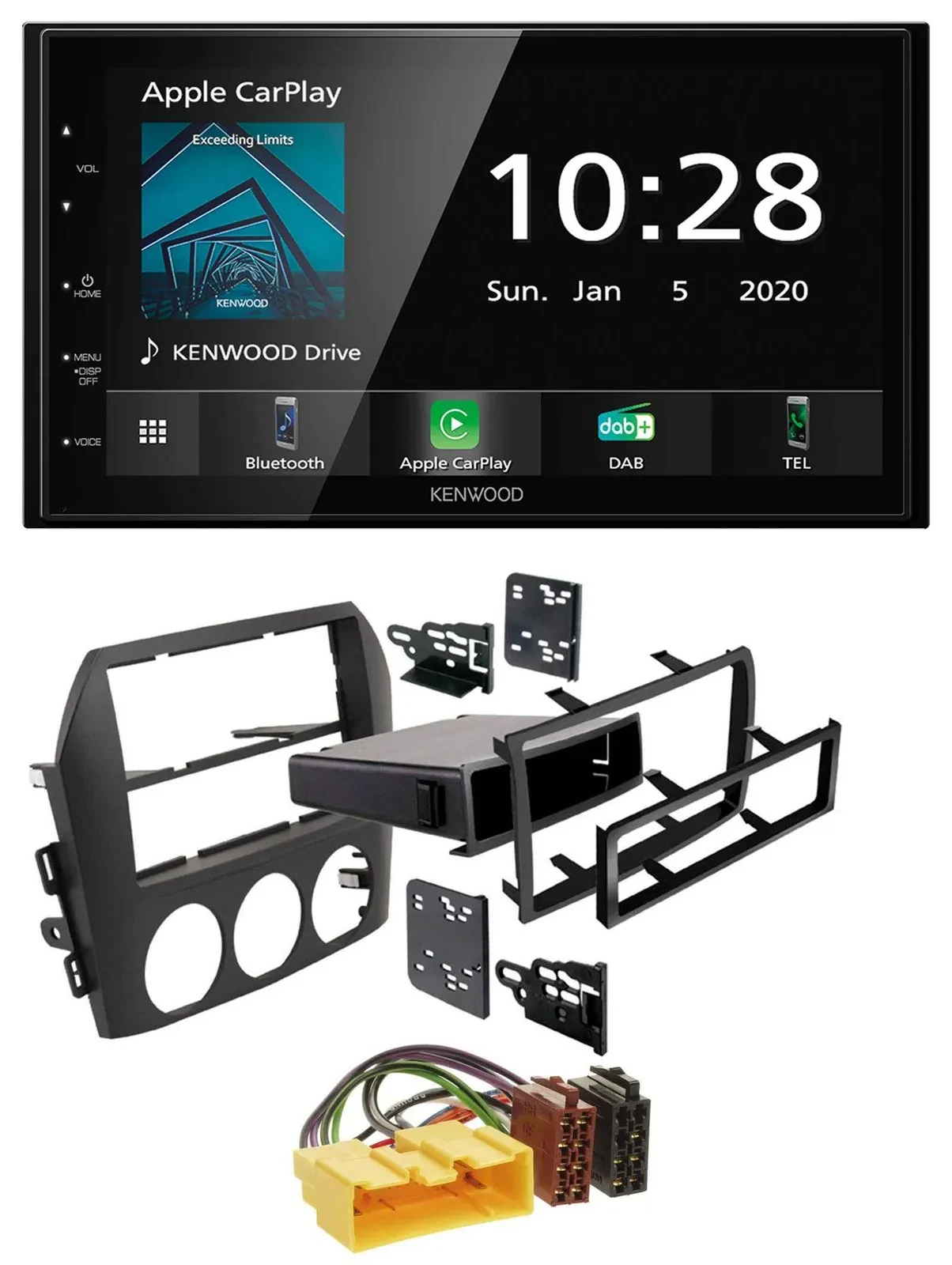 Kenwood Bluetooth MP3 DAB USB 2DIN Autoradio für Mazda MX 5 NC 2005-2008