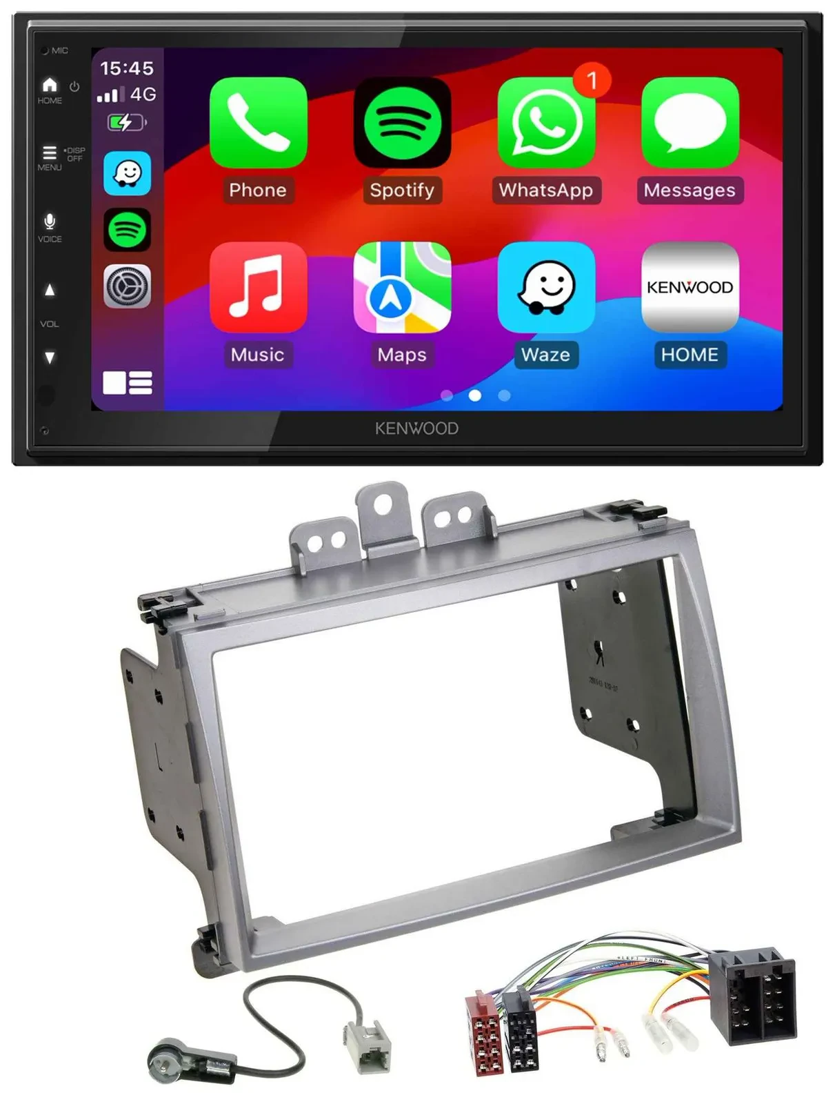 Kenwood MP3 USB DAB 2DIN Bluetooth Autoradio für Hyundai i20 2009-2012 silber