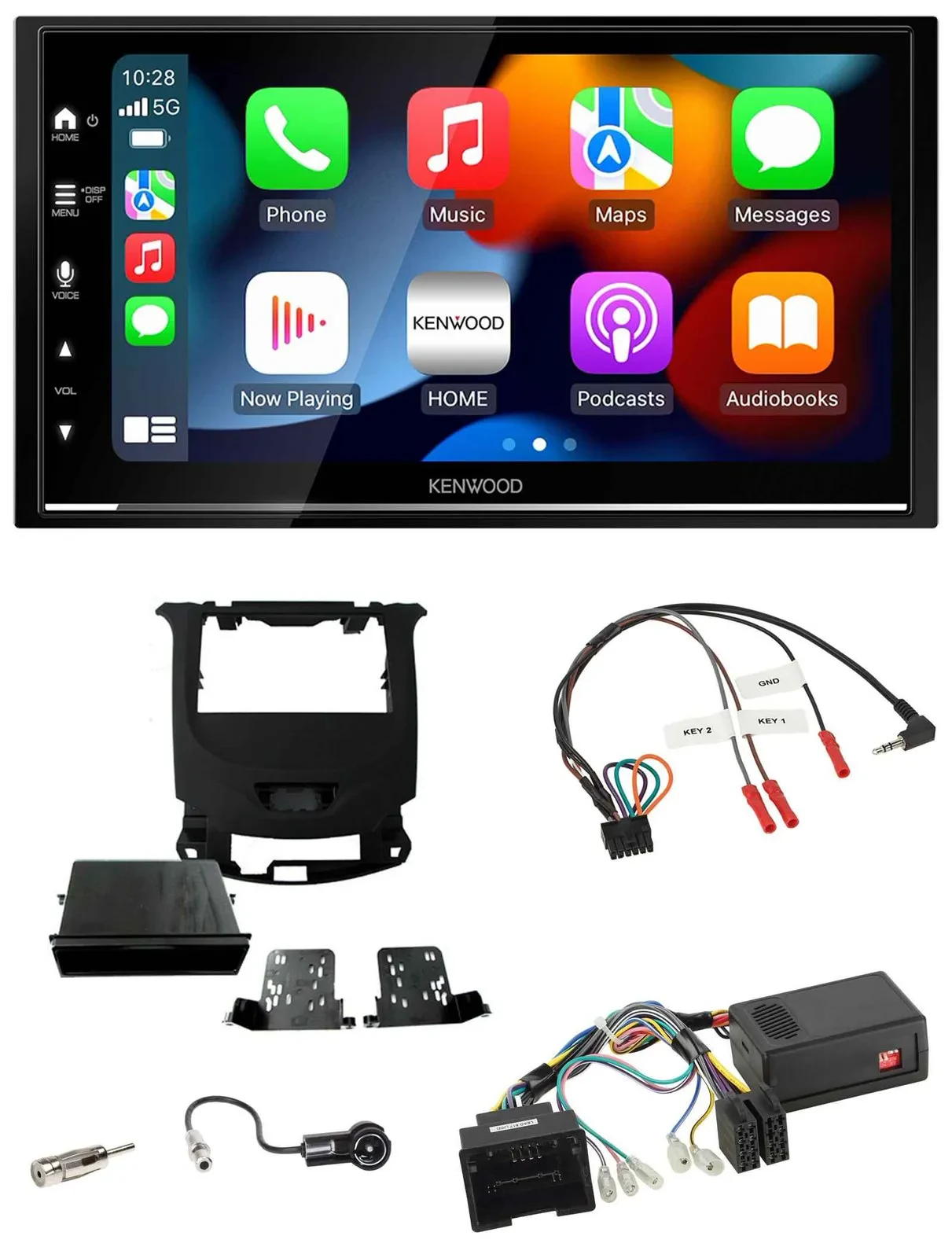 Kenwood DAB USB Bluetooth 2DIN Lenkrad Autoradio für Chevrolet Cruze ab 2016 kla