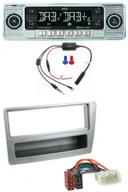 Dietz DAB USB MP3 Bluetooth Autoradio für Honda Civic 04-06 silber autom. Klima