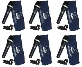 6) AKG D5 Handheld Dynamic Vocal Microphones, SuperCardioid, Dual Shockmount D 5