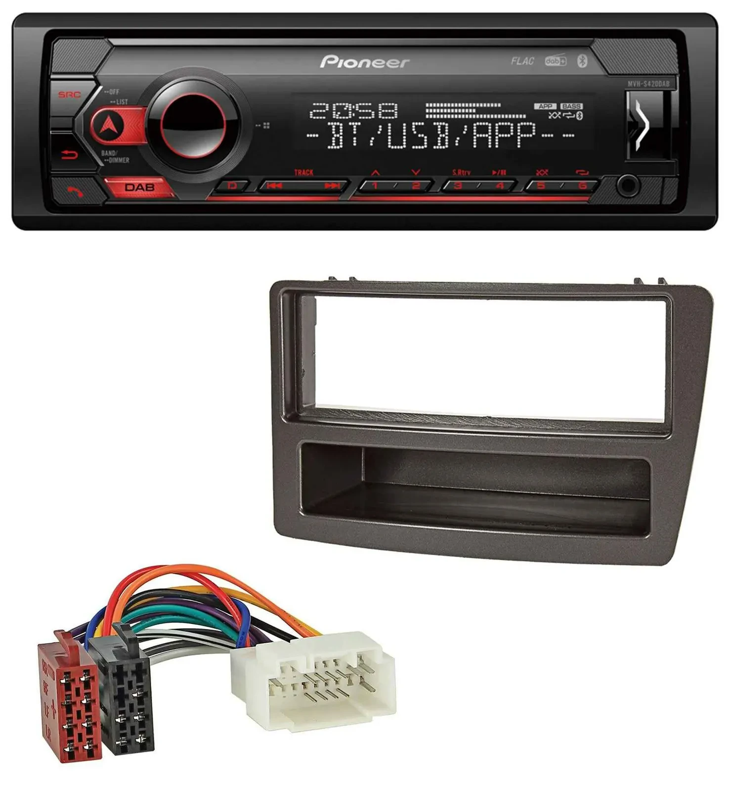 Pioneer MP3 USB DAB Bluetooth Autoradio für Honda Civic 04-06 autom. Klima schwa