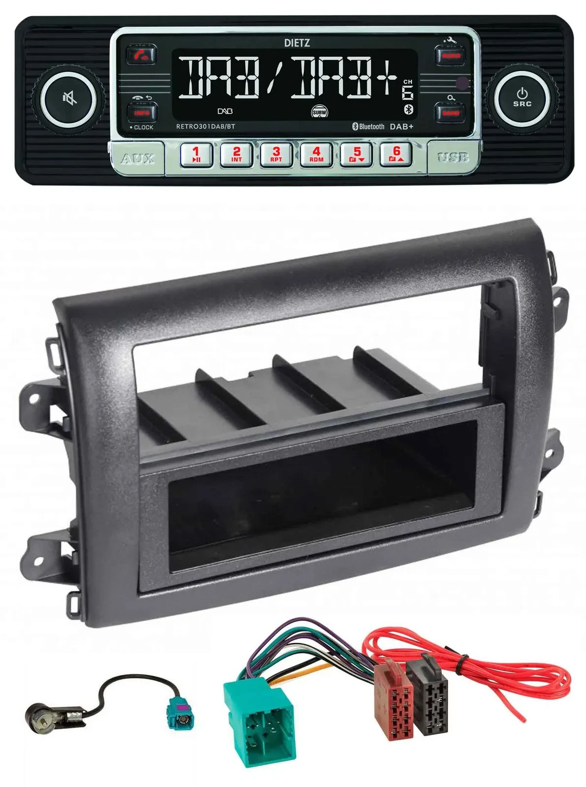 Автомагнитола для Fiat Ducato Dietz USB DAB MP3 Bluetooth (серия 8, с 2021)