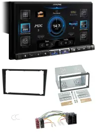 Alpine DAB 2DIN USB Bluetooth MP3 Autoradio für Opel Corsa C Meriva Signum Vectr