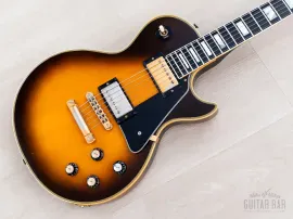 1977 Gibson Les Paul Custom Vintage Guitar Tobacco Sunburst w/ T Tops, Case