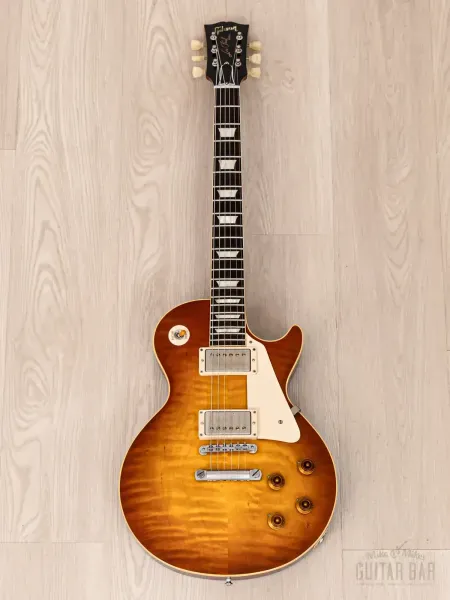 Электрогитара Gibson Custom Shop Historic 1958 Les Paul Standard R8 Flame Top HH Ice Tea w/case USA 2013