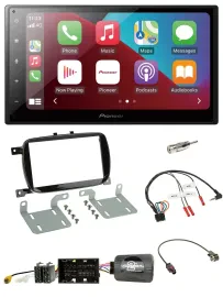 Pioneer USB Lenkrad DAB 2DIN Bluetooth Autoradio für 500 X ab 2016 Facelift Pian