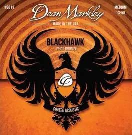 Комплект струн для акустической гитары Dean Markley Blackhawk Pure Bronze DM8013, 13-56