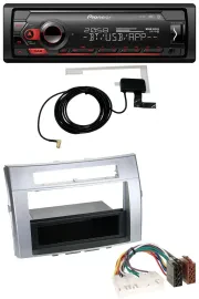 Автомагнитола Pioneer DAB, USB, MP3, Bluetooth для Toyota Corolla Verso 2004–2009, серебристая