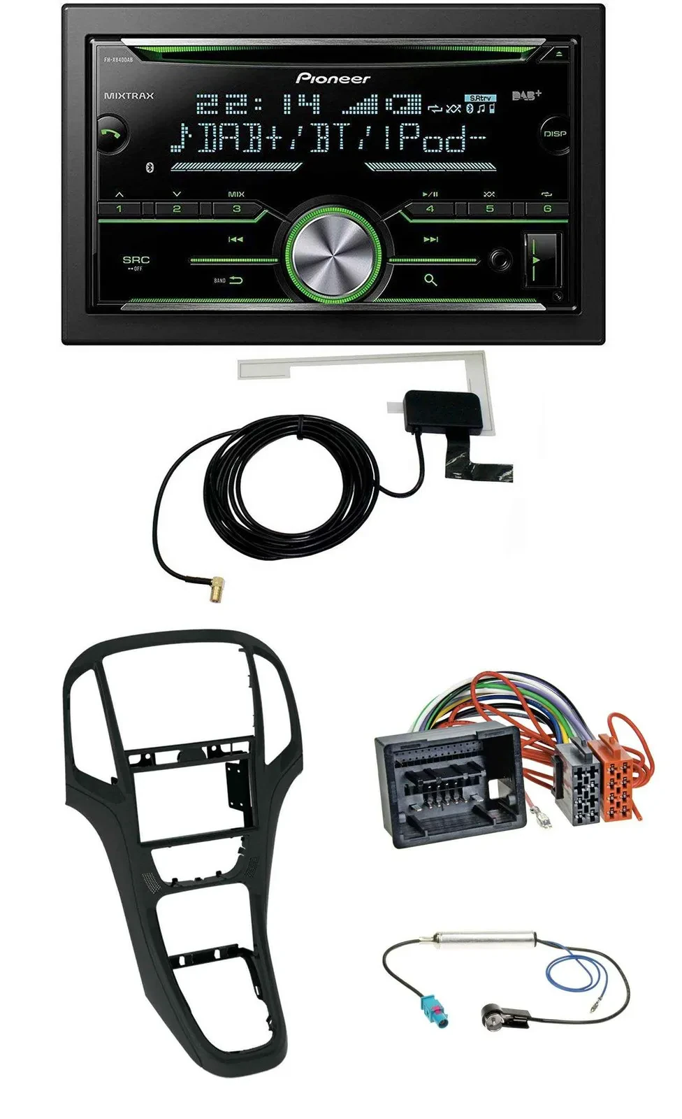 Pioneer CD USB MP3 Bluetooth 2DIN DAB Autoradio für Opel Astra J ab 12/09 Perlsc