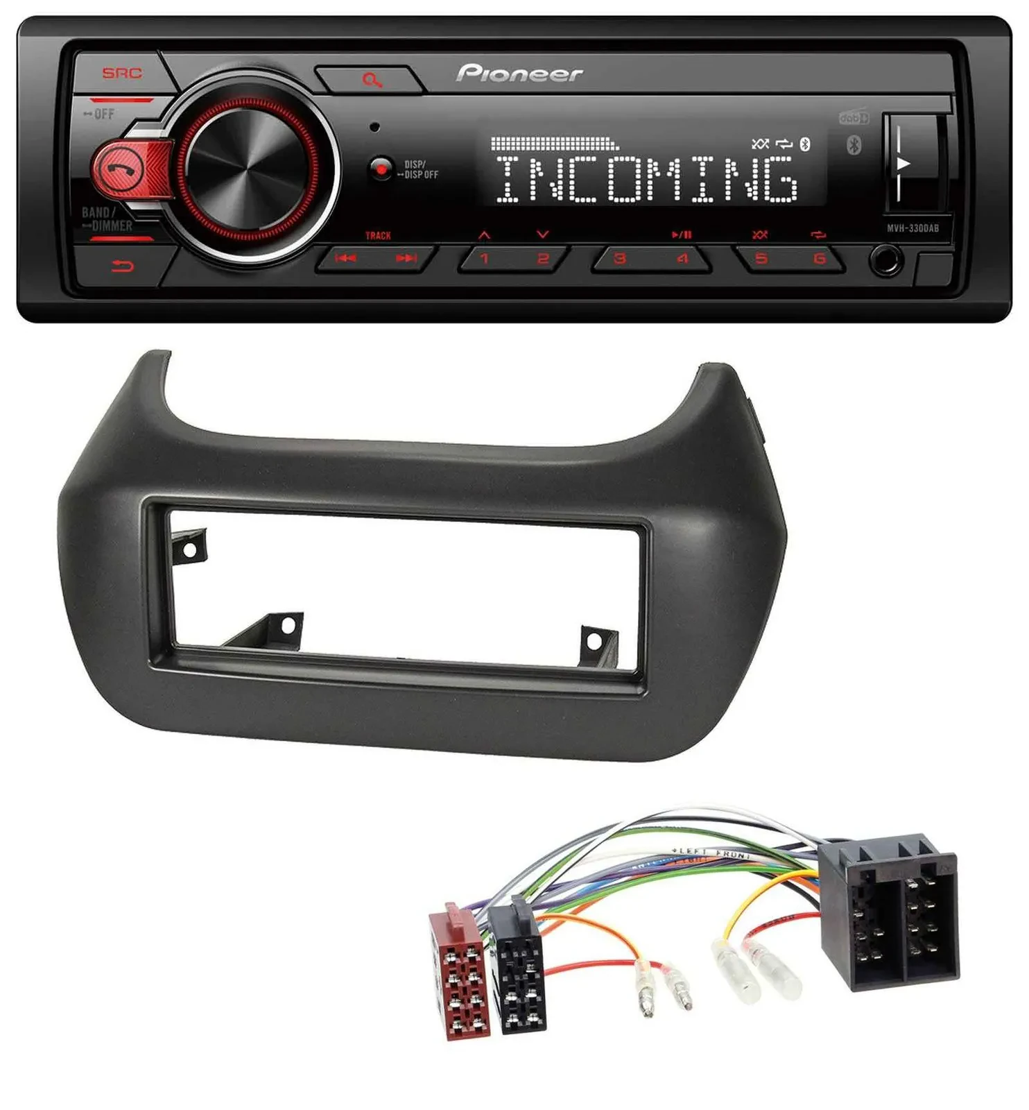 Pioneer Bluetooth USB DAB MP3 Autoradio für Fiat Fiorino Qubo Citroen Nemo Peuge