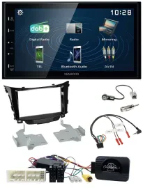 Kenwood 2DIN Bluetooth Lenkrad USB DAB Autoradio für Hyundai I30 ab 2017