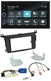 Автомагнитола для Toyota RAV4 (с 2013) Blaupunkt 2DIN, навигация, DAB, Bluetooth, USB, TMC, поддержка кнопок на руле