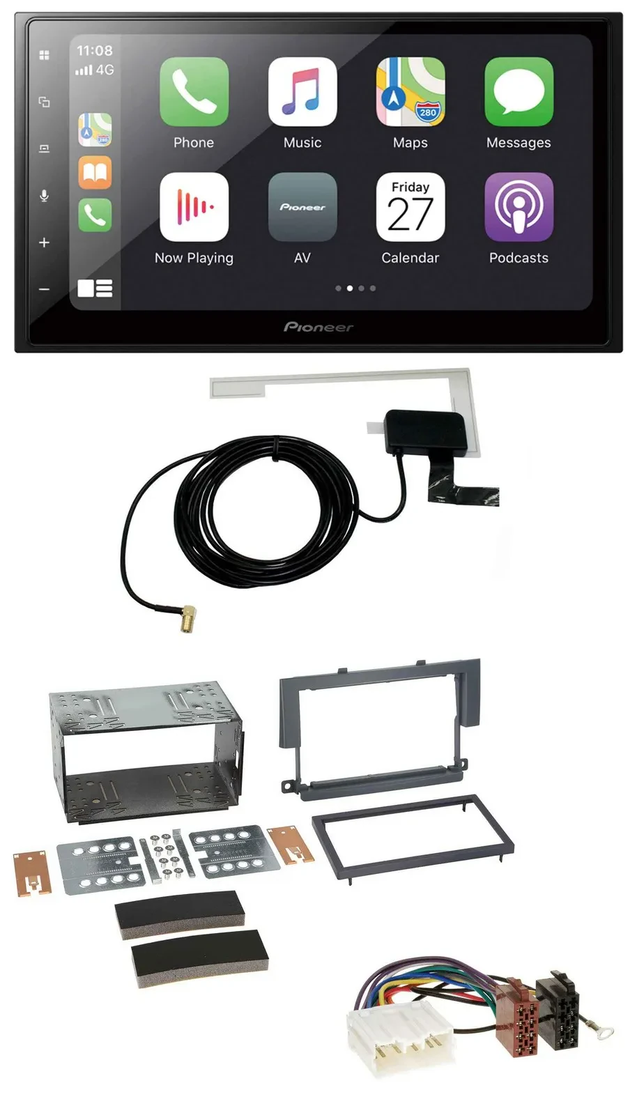 Автомагнитола для Mitsubishi Colt (2004–2009) Pioneer 2-DIN, USB, MP3, Bluetooth, DAB