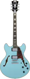 Электрогитара полуакустическая D'Angelico Premier DC Sky Blue with Stopbar Tailpiece