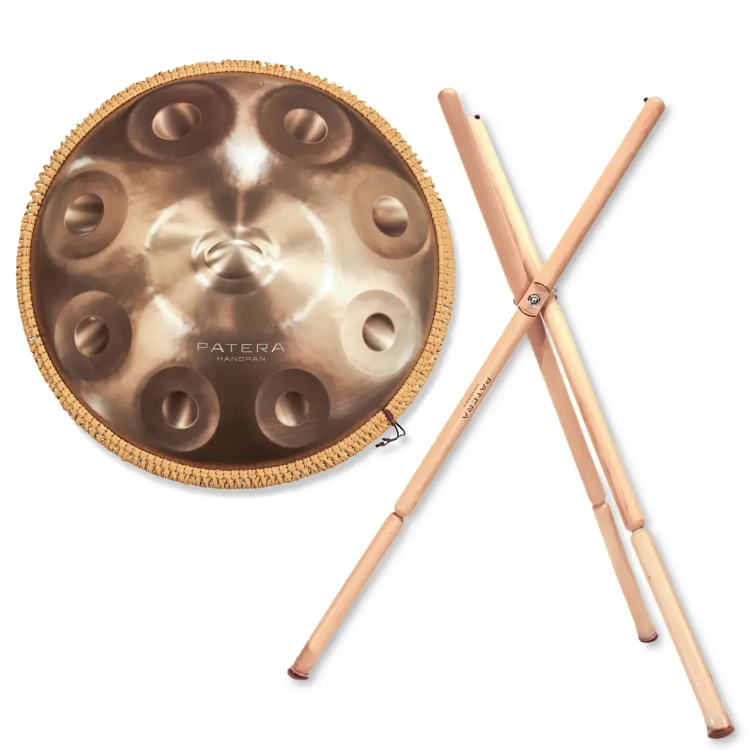 Этнический барабан Patera HPDM-10 Compact D-Kurd, нержавеющая сталь, со стойкой