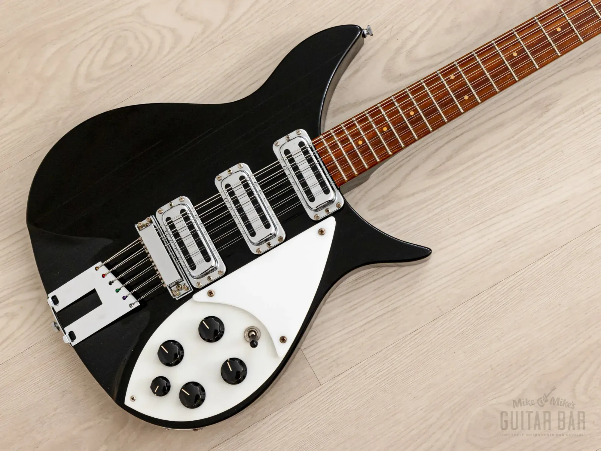 Б/У Электрогитара Rickenbacker 355/12JL 1990, 12-струнная, чёрный (Jetglo), с кейсом