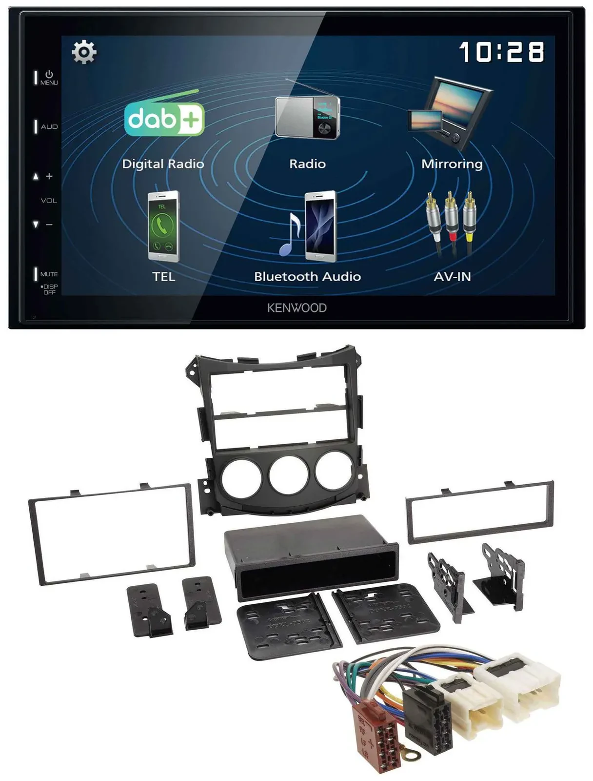 Автомагнитола для Nissan 370Z Coupe/Roadster Kenwood 2DIN Bluetooth MP3 USB DAB