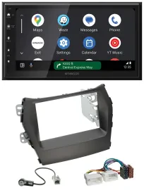 Автомагнитола Kenwood 2-DIN, DAB, Bluetooth, USB, MP3 для Hyundai Santa Fe (с 2012), без навигации