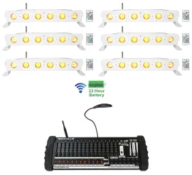 Светодиодный прибор Rockville BEST STRIP 60 White с DMX-контроллером (6 штук)