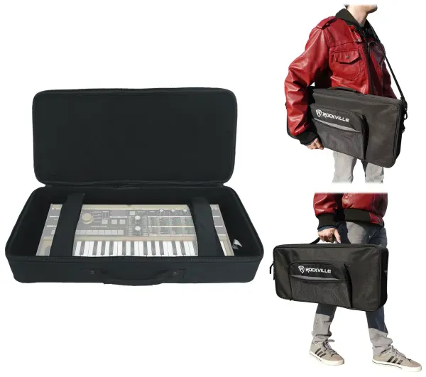 Rockville KBFX2411 Padded 37-Key Keyboard MIDI Controller/Multi FX Pedal Bag