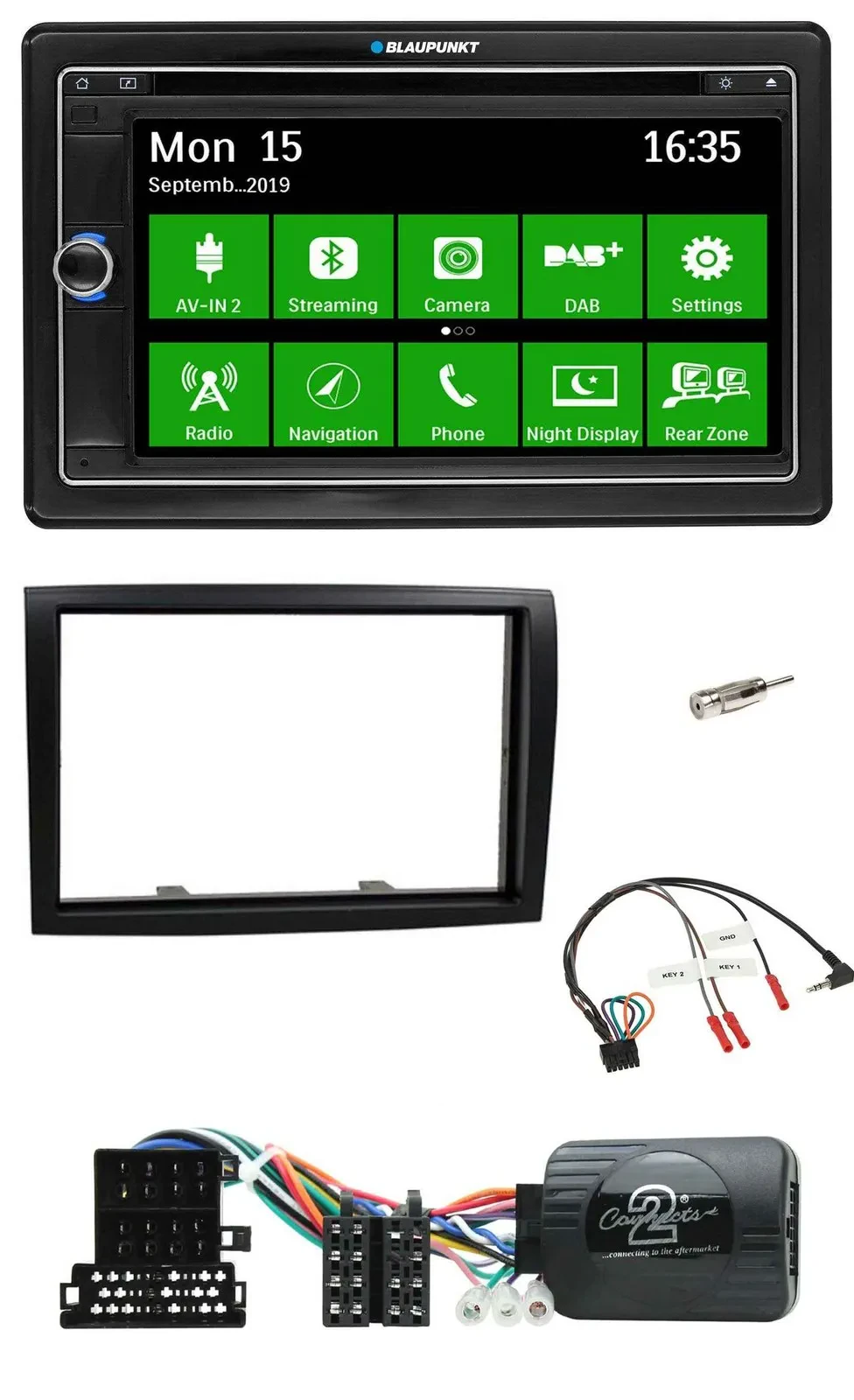 Blaupunkt Bluetooth 2DIN Lenkrad DAB USB TMC Navigation für Citroen Jumper 2008-